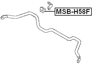 MSB-H58F - FRONT STABILIZER BAR BUSH D20