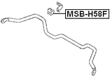 MSB-H58F - FRONT STABILIZER BAR BUSH D20