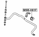 MSB-H61W - FRONT STABILIZER BAR BUSH D22