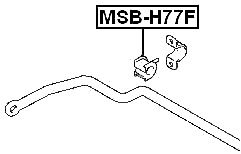 MSB-H77F - FRONT STABILIZER BAR BUSH D23