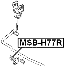 MSB-H77R - REAR STABILIZER BAR BUSH D13.8