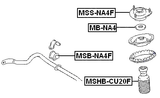 MSB-NA4F - FRONT STABILIZER BAR BUSH D24