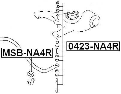 MSB-NA4R - REAR STABILIZER BAR BUSH D28.6