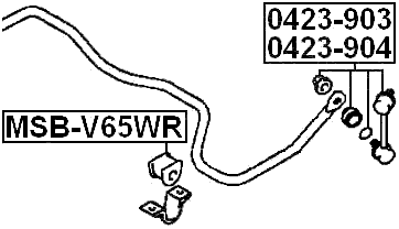 MSB-V65WR - REAR STABILIZER BAR BUSH D27
