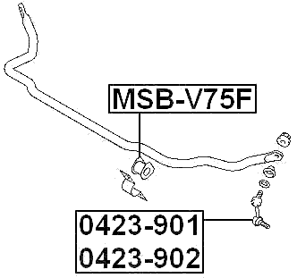 MSB-V75F - FRONT STABILIZER BAR BUSH D30