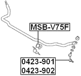 MSB-V75F - FRONT STABILIZER BAR BUSH D30