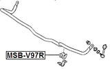 MSB-V97R - REAR STABILIZER BAR BUSH D26