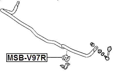 MSB-V97R - REAR STABILIZER BAR BUSH D26