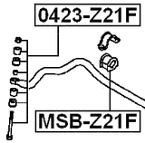 MSB-Z21F - FRONT STABILIZER BAR BUSH D25