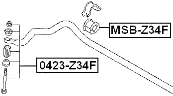MSB-Z34F - FRONT STABILIZER BAR BUSH D25.8