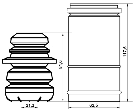MSHB-CSF-KIT - BOOT WITH JOUNCE BUMPER FRONT SHOCK ABSORBER KIT