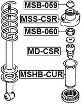 MSHB-CUR - REAR SHOCK ABSORBER BOOT