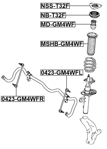 MSHB-GM4WF - FRONT SHOCK ABSORBER BOOT (WITH SPRING SEAT)