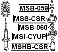 MSI-CYUP - REAR SPRING UPPER SEAT