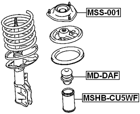 MSS-001 - FRONT SHOCK ABSORBER MOUNTING