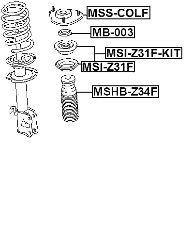 MSS-COLF - FRONT SHOCK ABSORBER MOUNTING