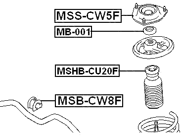 MSS-CW5F - FRONT SHOCK ABSORBER MOUNTING