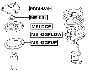 MSS-DAF - FRONT SHOCK ABSORBER MOUNTING