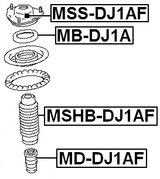 MSS-DJ1AF - FRONT SHOCK ABSORBER MOUNTING