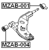 MZAB-001 - REAR BUSHING, FRONT CONTROL ARM