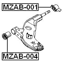MZAB-004 - FRONT BUSHING, FRONT CONTROL ARM