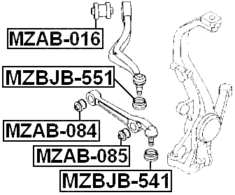 MZAB-016 - BUSHING, FRONT LOWER CONTROL ARM
