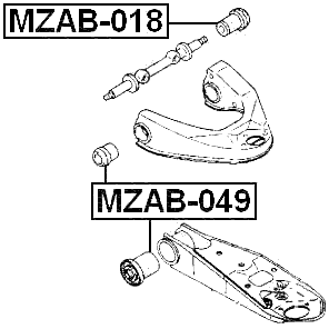 MZAB-018 - BUSHING, FRONT UPPER CONTROL ARM