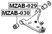MZAB-030 - FRONT BUSHING, FRONT CONTROL ARM