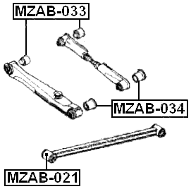 MZAB-034 - REAR TRANSVERSE ROD BUSHING
