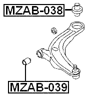 MZAB-038 - REAR BUSHING, FRONT CONTROL ARM