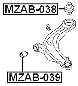MZAB-039 - FRONT BUSHING, FRONT CONTROL ARM