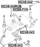 MZAB-045RUB - FRONT ARM BUSHING