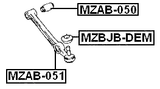MZAB-051 - FRONT BUSHING, LOWER CONTROL ARM