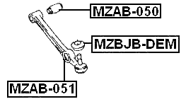 MZAB-051 - FRONT BUSHING, LOWER CONTROL ARM