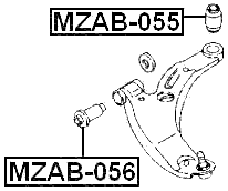 MZAB-055 - REAR BUSHING, FRONT CONTROL ARM