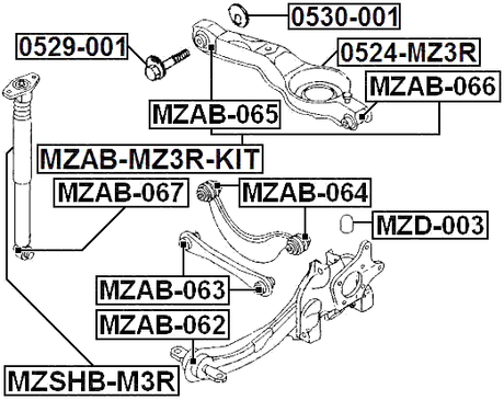 MZAB-064 - REAR ROD BUSHING