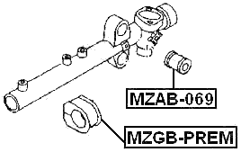 MZAB-069 - STEERING RACK BUSHING