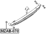 MZAB-070 - FRONT BUSHING, REAR LEAF SPRING