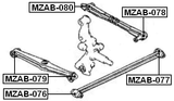 MZAB-076 - REAR TRAILING ROD BUSHING