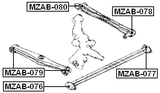 MZAB-077 - REAR TRAILING ROD BUSHING