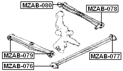 MZAB-077 - REAR TRAILING ROD BUSHING