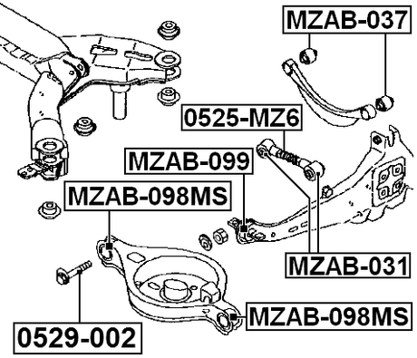 MZAB-098MS - REAR ARM BUSHING