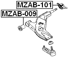 MZAB-101 - REAR BUSHING, FRONT CONTROL ARM