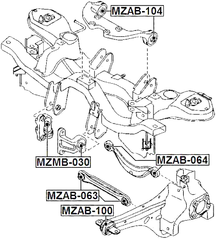MZAB-104 - DIFFERENTIAL MOUNT BUSHING