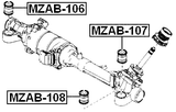 MZAB-107 - STEERING RACK BUSHING