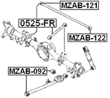 MZAB-121 - BUSHING, REAR TRANSVERSE ARM