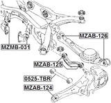 MZAB-126 - BUSHING, REAR TRANSVERSE ARM