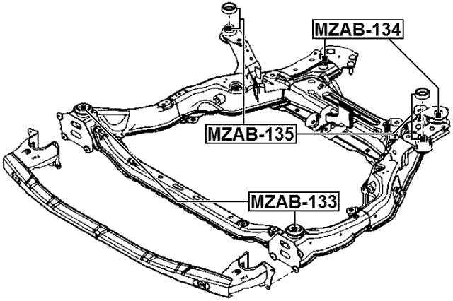 MZAB-134 - SUBFRAME REAR BUSHING