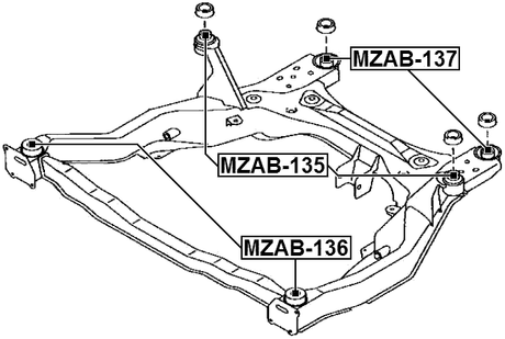 MZAB-136 - SUBFRAME FRONT BUSHING