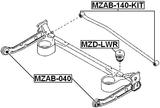 MZAB-140-KIT - REAR TRANSVERSE ROD BUSHING (SET)